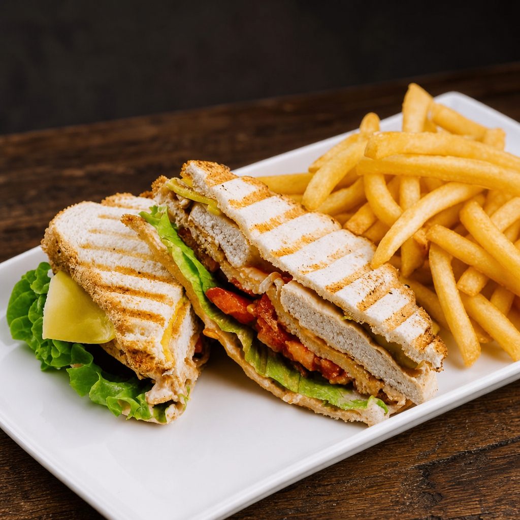 Grilled Chicken Club Sandwich.