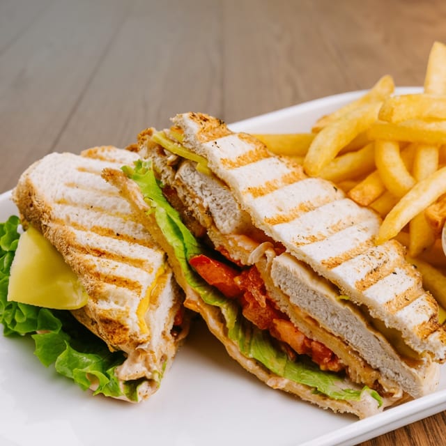 Grilled Chicken Club Sandwich.